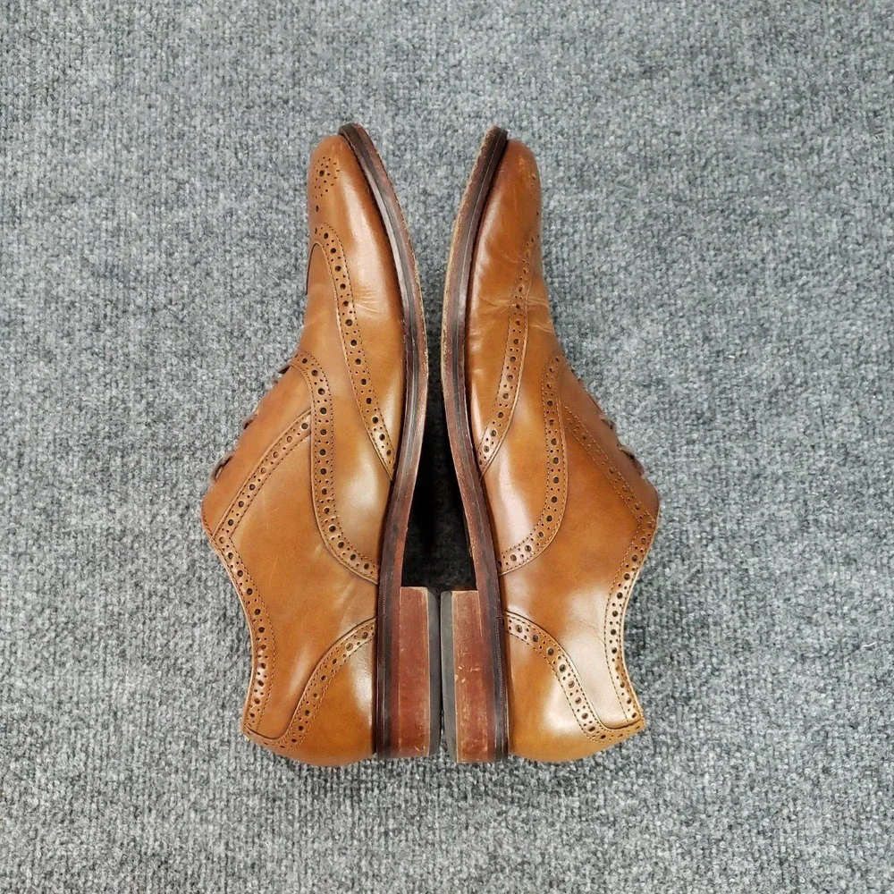 Cole Haan Grand.OS Shoes Mens Size 10.5 Brown Leather Wingtip‎ Dress Oxford